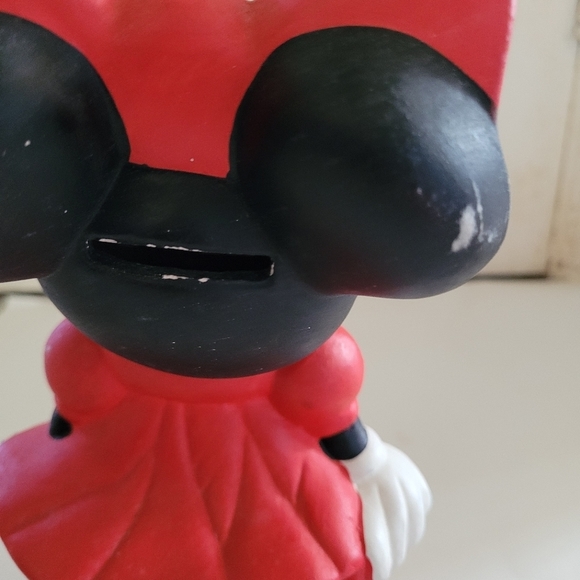 VINTAGE Disney Minnie Mouse Chalkware Plaster Piggy Coin Bank   Mexico  12" - Picture 16 of 16